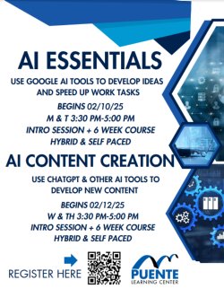 AI Workshop sessions 6 week Free